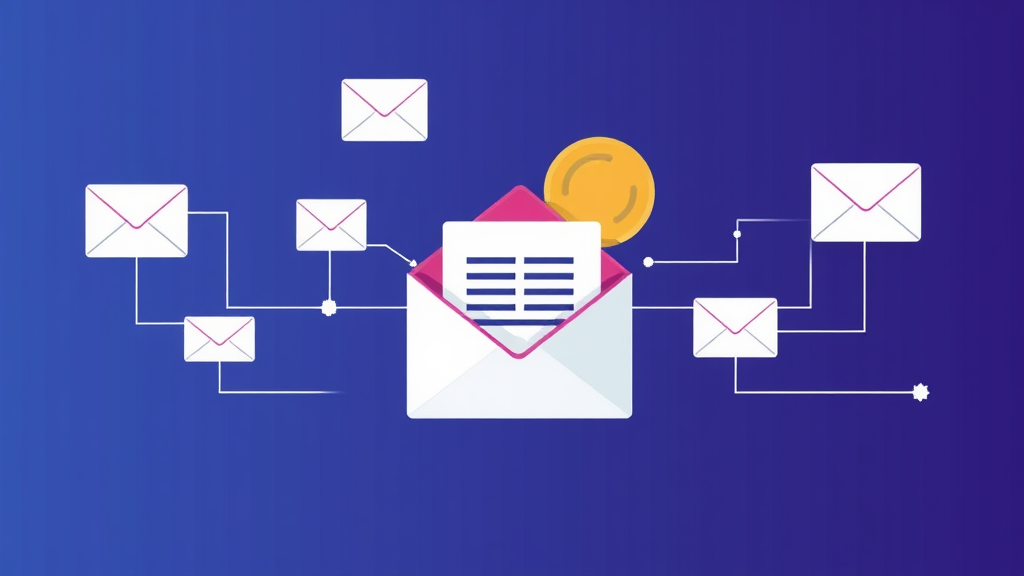 Grafik eines KI-gestützten E-Mail-Marketing-Systems, das Versandzeitpunkte analysiert und optimiert, um Öffnungs- und Klickraten zu erhöhen.