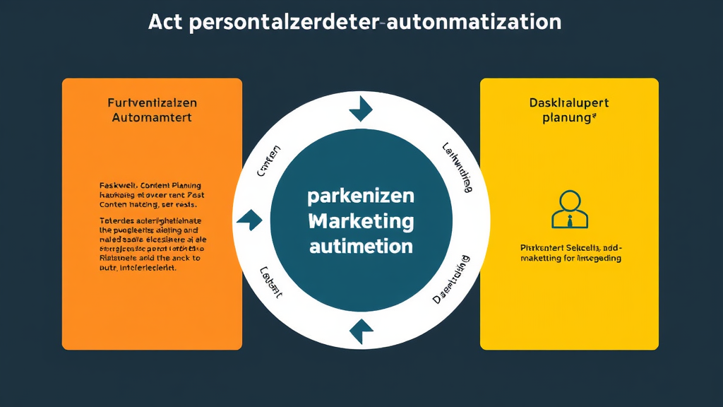 Grafik zu personalisierter Marketing-Automatisierung, die Herausforderungen und Lösungen wie Fachwissen, Content-Planung und Datenschutz in einem Diagramm darstellt.