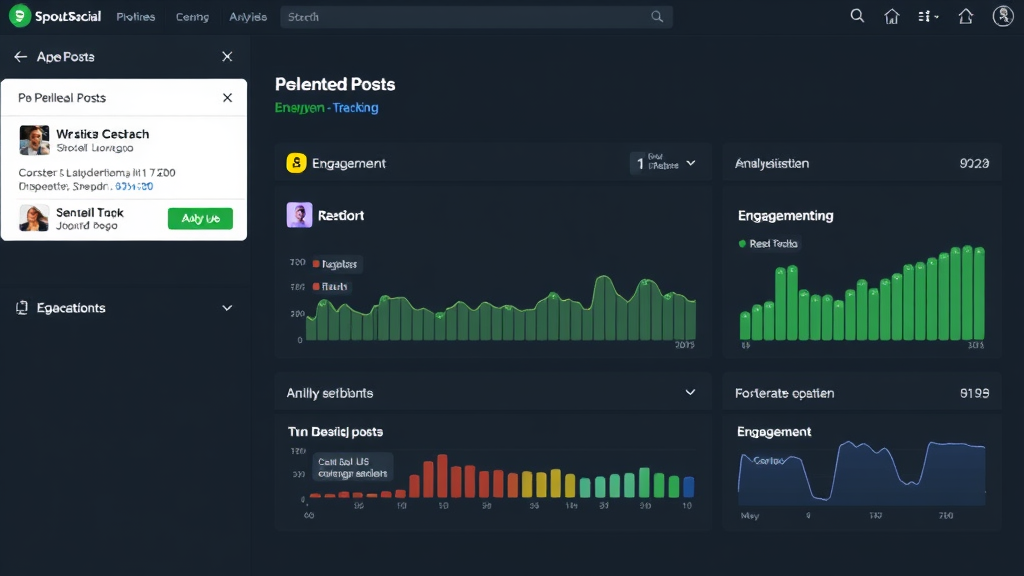Screenshot von Sprout Socials Benutzeroberfläche mit Anzeige von geplanten Posts, Engagement-Tracking und Analyseberichten für Social-Media-Aktivitäten.